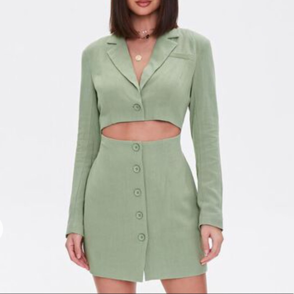 NWT Forever 21 Cut Out Blazer Mini Dress